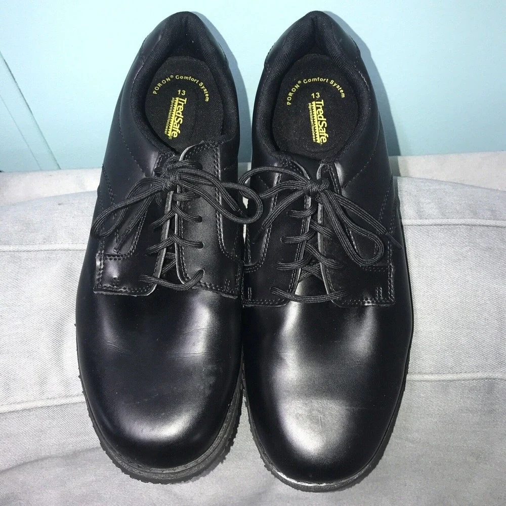 Tredsafe Shoes Men's Size 13 Women's 12 Oil & Slip Resistant Black M81211FA